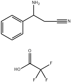 3-amino-3-phenylpropanenitrile, trifluoroacetic acid Structure