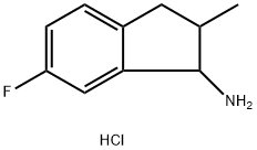 6-fluoro-2-methyl-2,3-dihydro-1H-inden-1-amine hydrochloride, Mixture of diastereomers 化学構造式