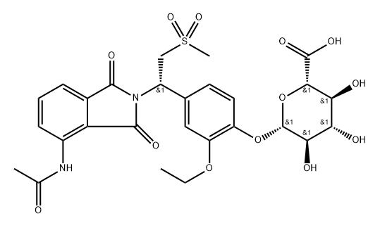 O-Desmethyl Apremilast Glucuronide Sodium Salt Structure