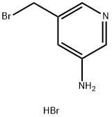 5-溴甲基吡啶-3-胺氢溴酸盐, 1384972-86-4, 结构式
