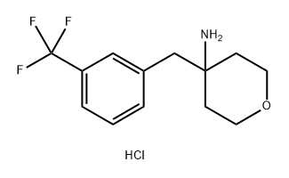 4-[3-(Trifluoromethyl)phenyl]methyloxan-4-amine hydrochloride Structure