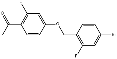 1-[4-[(4-Bromo-2-fluorophenyl)methoxy]-2-fluorophenyl]ethanone Struktur