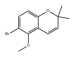 6-bromo-5-methoxy-2,2-dimethyl-2H-chromene 化学構造式