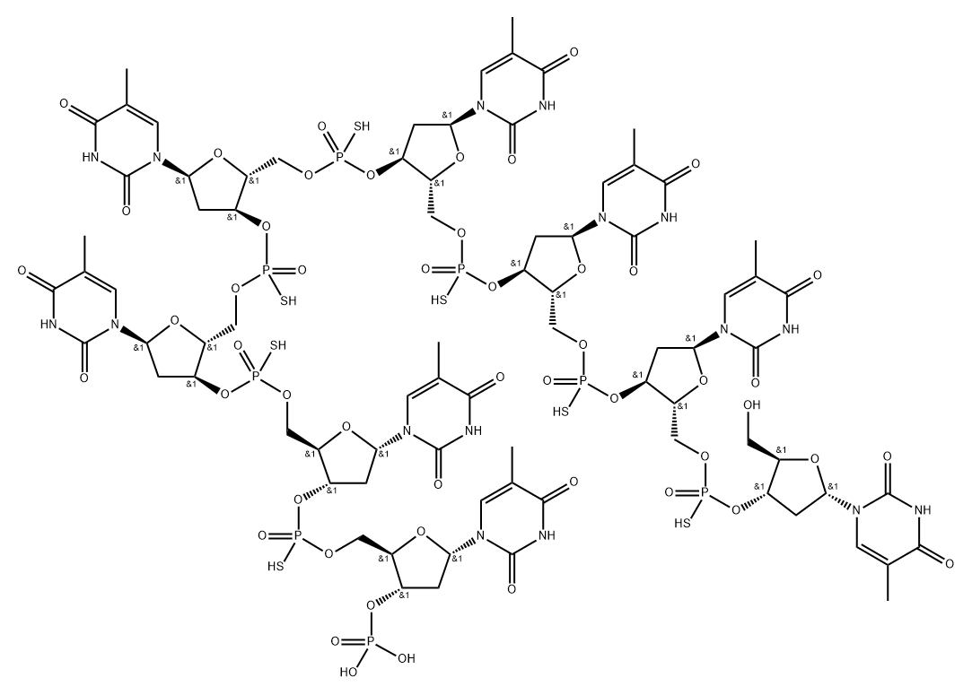 alpha-2'-deoxyoctathymidylate phosphorothioate|