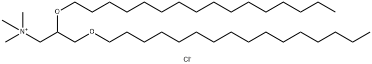 1-Propanaminium, 2,3-bis(hexadecyloxy)-N,N,N-trimethyl-, chloride (1:1) Struktur