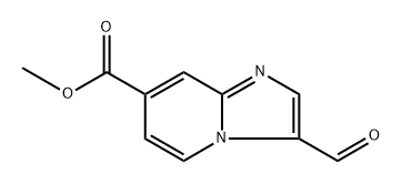 methyl 3-formylimidazo[1,2-a]pyridine-7-carboxylate 化学構造式