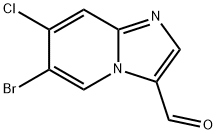 6-bromo-7-chloroimidazo[1,2-a]pyridine-3-carbaldehyde 化学構造式