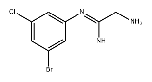 (4-bromo-6-chloro-1H-benzo[d]imidazol-2-yl)methanamine,1388065-25-5,结构式