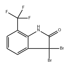 3,3-二溴-7-(三氟甲基)二氢吲哚-2-酮,1388071-51-9,结构式