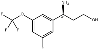 Benzenepropanol, γ-amino-3-fluoro-5-(trifluoromethoxy)-, (γS)- Structure