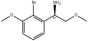 （R）-1-(2-bromo-3-methoxyphenyl)-2-methoxyethanamine 化学構造式