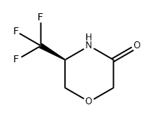 (5S)-5-(三氟甲基)-3-吗啉酮, 1389381-18-3, 结构式