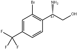 (2S)-2-amino-2-[2-bromo-4-(trifluoromethyl)phenyl]ethan-1-ol Struktur