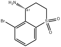 (R)-4-amino-5-bromothiochromane1,1-dioxide Struktur