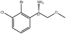 (1S)-1-(2-bromo-3-chlorophenyl)-2-methoxyethanamine Struktur