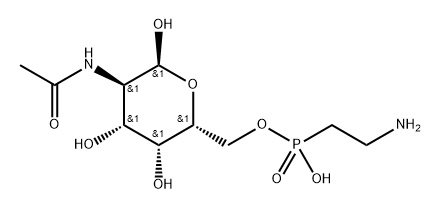N-acetylgalactosamine 6-O-2-aminoethylphosphonate Struktur