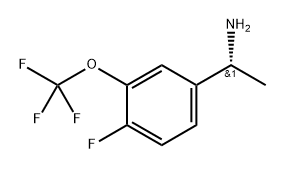 (R)-1-(4-fluoro-3-(trifluoromethoxy)phenyl)ethan-1-amine 化学構造式