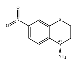 (S)-7-nitrothiochroman-4-amine 化学構造式