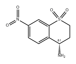 (S)-4-amino-7-nitrothiochromane 1,1-dioxide Struktur