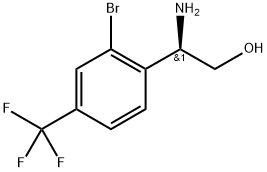 (2R)-2-amino-2-[2-bromo-4-(trifluoromethyl)phenyl]ethan-1-ol 结构式