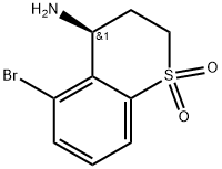 (S)-4-amino-5-bromothiochromane1,1-dioxide Struktur