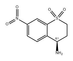 (R)-4-amino-7-nitrothiochromane 1,1-dioxide,1390722-59-4,结构式
