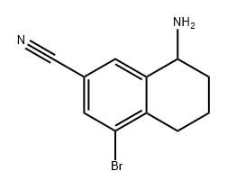 8-amino-4-bromo-5,6,7,8-tetrahydronaphthalene-2-carbonitrile,1391300-92-7,结构式