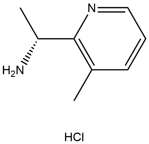 (R)-1-(3-methylpyridin-2-yl)ethan-1-amine hydrochloride,1391359-65-1,结构式