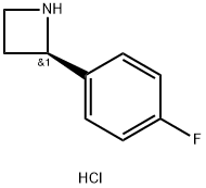 Azetidine, 2-(4-fluorophenyl)-, hydrochloride (1:1), (2R)- 结构式