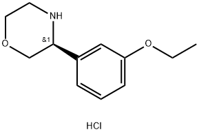 (S)-3-(3-ethoxyphenyl)morpholine hydrochloride,1391388-90-1,结构式