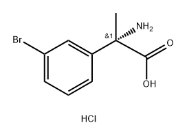 (S)-2-amino-2-(3-bromophenyl)propanoic acid hydrochloride 结构式