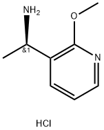 3-Pyridinemethanamine, 2-methoxy-α-methyl-, hydrochloride (1:1), (αR)-,1391402-35-9,结构式