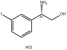 (S)-2-Amino-2-(3-iodophenyl)ethanol hydrochloride 化学構造式