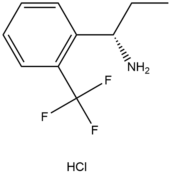 (S)-1-(2-(trifluoromethyl)phenyl)propan-1-amine hydrochloride Structure