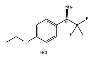 (R)-2,2,2-三氟-1-(4-乙氧苯基)-乙胺盐酸盐, 1391427-50-1, 结构式