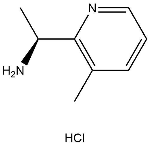 (S)-1-(3-methylpyridin-2-yl)ethan-1-amine hydrochloride,1391431-00-7,结构式