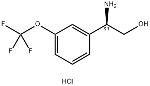 (R)-2-amino-2-(3-(trifluoromethoxy)phenyl)ethan-1-ol hydrochloride Structure