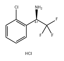 Benzenemethanamine, 2-chloro-α-(trifluoromethyl)-, hydrochloride (1:1), (αR)- Structure
