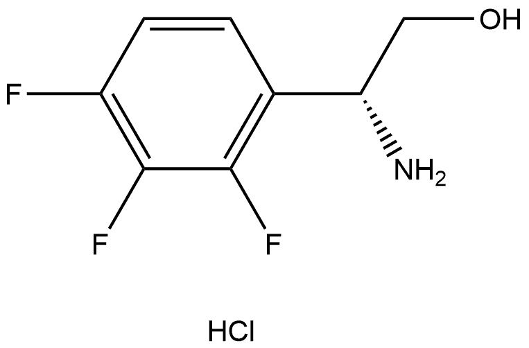 (R)-2-amino-2-(2,3,4-trifluorophenyl)ethan-1-ol hydrochloride Structure