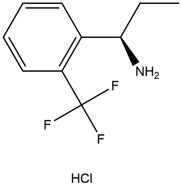 (R)-1-(2-(trifluoromethyl)phenyl)propan-1-amine hydrochloride Structure