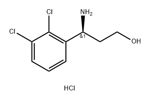 (S)-3-amino-3-(2,3-dichlorophenyl)propan-1-ol hydrochloride,1391571-60-0,结构式