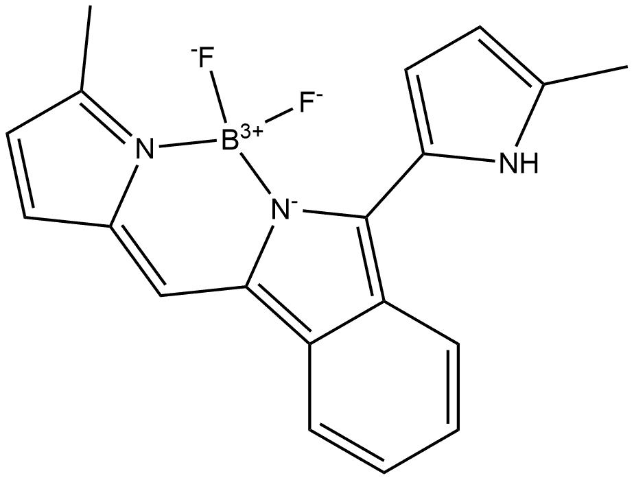 Boron, difluoro[1-(5-methyl-1H-pyrrol-2-yl)-3-[(5-methyl-2H-pyrrol-2-ylidene-κN)methyl]-2H-isoindolato-κN]-, (T-4)- (ACI) Structure