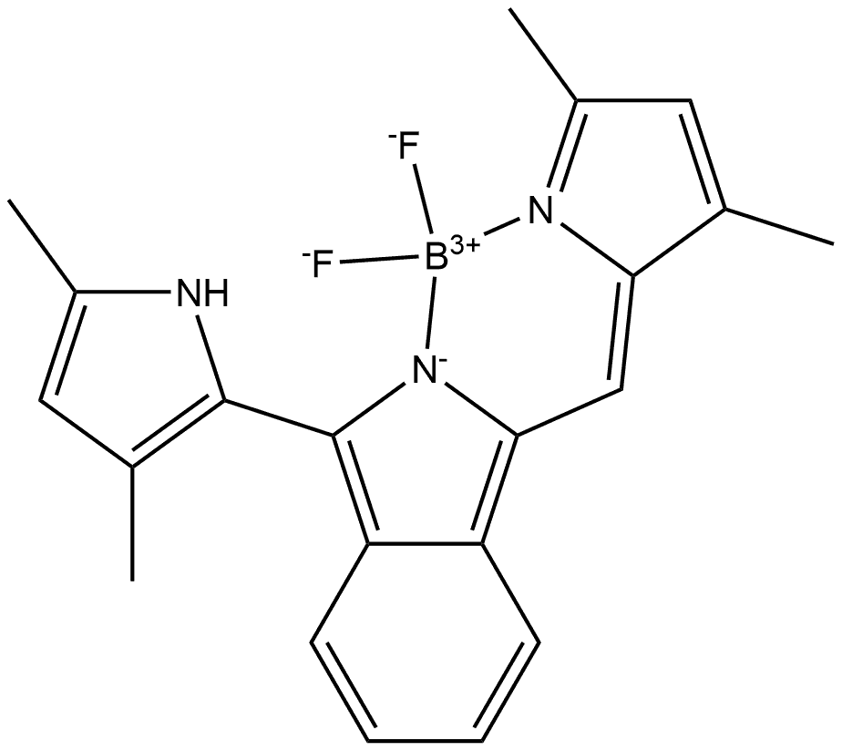 Boron, [1-(3,5-dimethyl-1H-pyrrol-2-yl)-3-[(3,5-dimethyl-2H-pyrrol-2-ylidene-κN)methyl]-2H-isoindolato-κN]difluoro-, (T-4)- (ACI) Structure