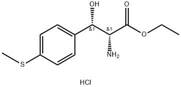 D-Phenylalanine, β-hydroxy-4-(methylthio)-, ethyl ester, hydrochloride, threo- (9CI) Structure