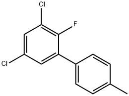 3,5-Dichloro-2-fluoro-4'-methyl-1,1'-biphenyl Struktur
