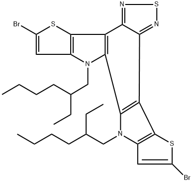 Dithieno[2',3':4,5]pyrrolo[3,2-e:2',3'-g][2,1,3]benzothiadiazole, 2,8-dibromo-10,11-bis(2-ethylhexyl)-10,11-dihydro-|Dithieno[2',3':4,5]pyrrolo[3,2-e:2',3'-g][2,1,3]benzothiadiazole, 2,8-dibromo-10,11-bis(2-ethylhexyl)-10,11-dihydro-