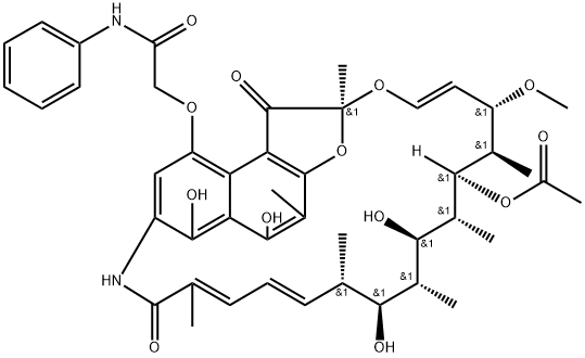 4-O-[2-Oxo-2-(phenylamino)ethyl]rifamycin Structure