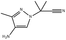 1H-Pyrazole-1-acetonitrile, 4-amino-α,α,3-trimethyl- 化学構造式