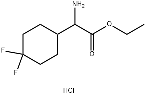 ETHYL AMINO(4, 4-DIFLUOROCYCLOHEXYL)ACETATE HYDROCHLORIDE Structure