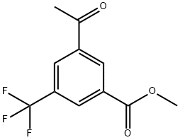 Methyl 3-acetyl-5-(trifluoromethyl)benzoate 结构式